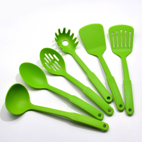 Kitchen nylon tools Set contains Slotted Turner, Ladle, Spaghetti Server, Slotted Spoon and Spoon