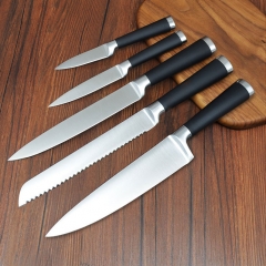 High quality Stainless Steel Kitchen Knife with hollow handle in coating and TPR