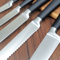 High quality Stainless Steel Kitchen Knife with hollow handle in coating and TPR
