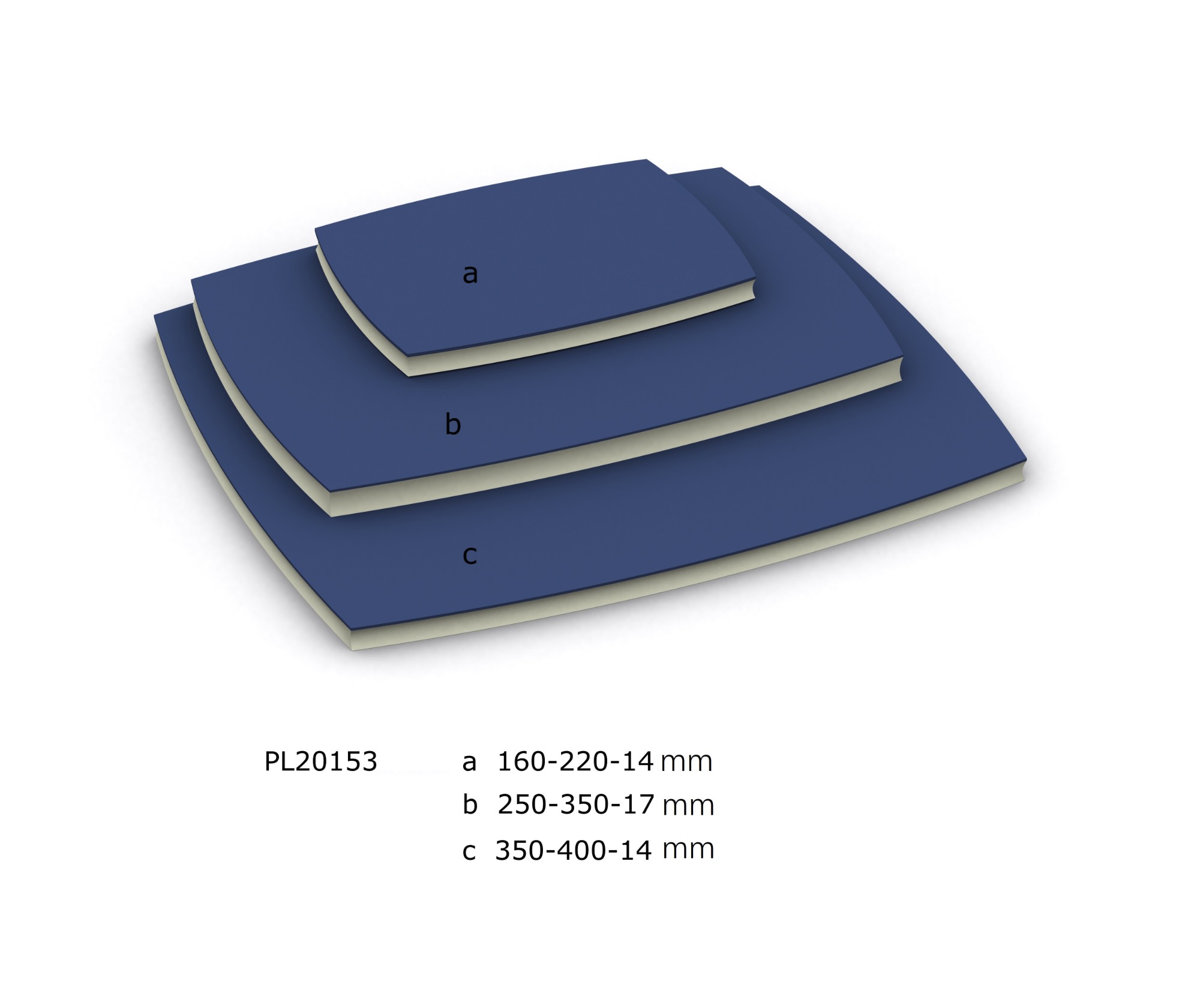 PL20153 Luxury Blue Leather Jewellery Display Base, Bases, Bases Set
