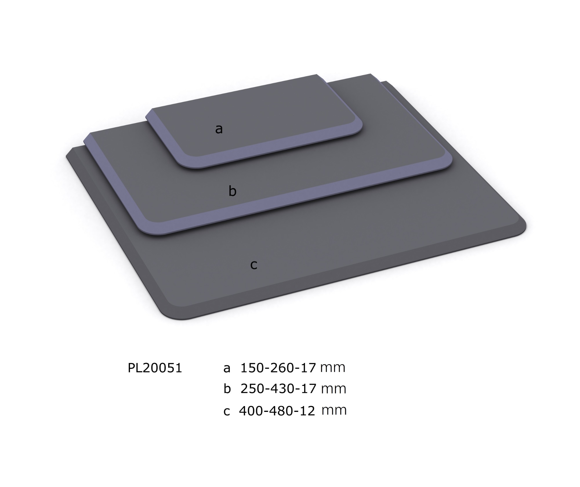 PL20051 Gray And Purple PU Leatherette Jewelry Risers Set, Platform Set, Pedestal Set
