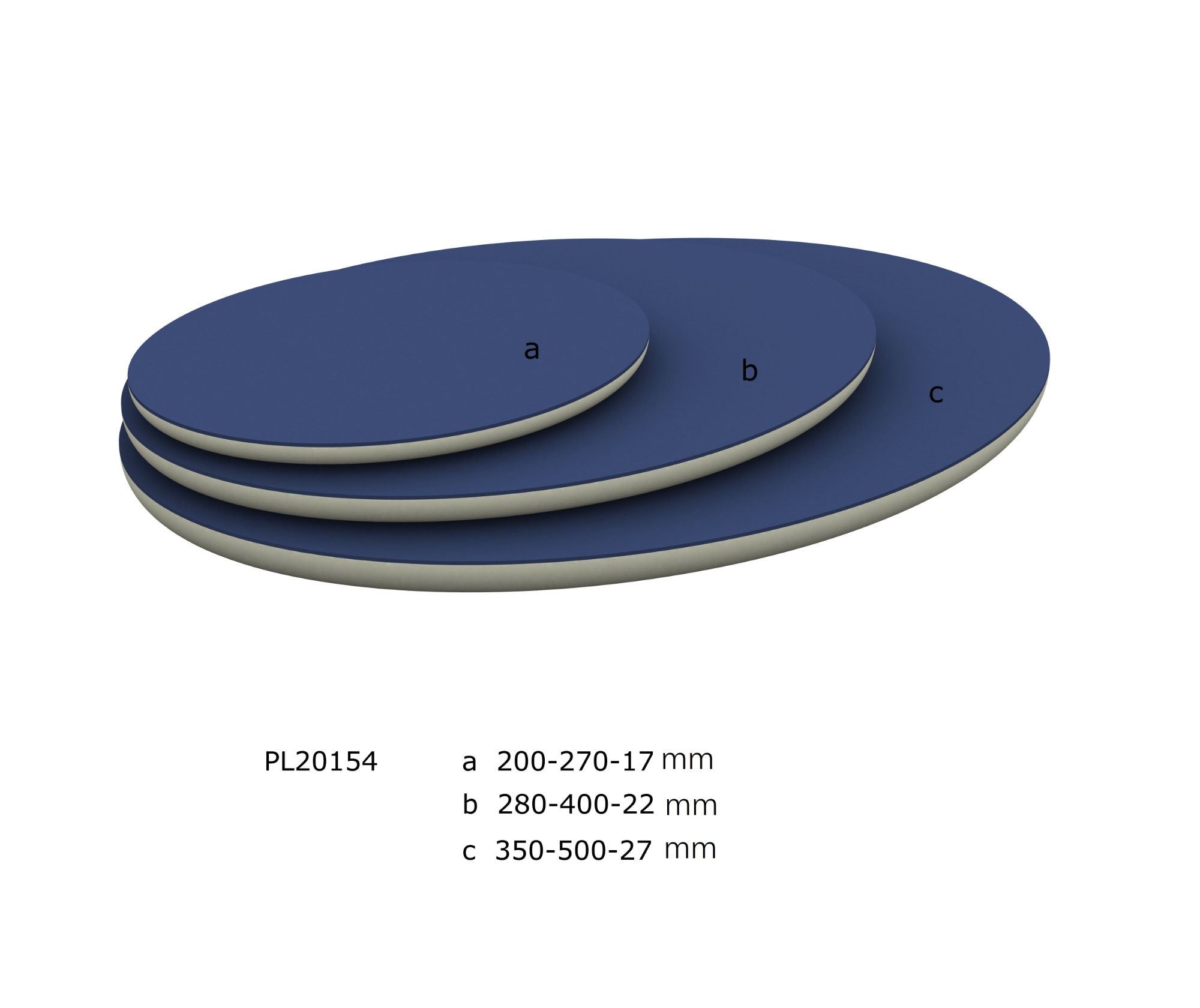 PL20154 Round Shape Velvet Jewelry Display Boards, Base Board, Base Board Set