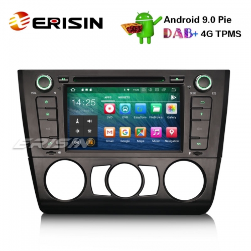 Erisin ES4840B 7" Android 9.0 DAB + Radio de coche GPS DVD SWC DTV para BMW 1 Serie E81 E88 E82 DTV Wifi TPMS SWC