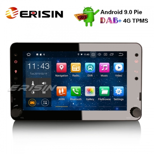 Erisin ES4820R 7" Android 9.0 Autoradio GPS TPMS OPS DAB + 4G Wifi para Alfa Romeo Spider 159 Brera