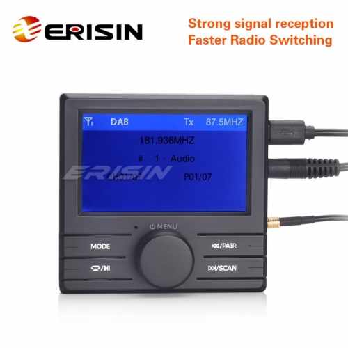 Erisin ES363 DAB+ Digital Radio Box TFT LCD Display A2DP Bluetooth FM Amplified Aerial