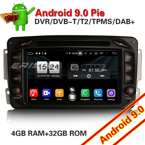 Erisin ES7716C DAB+ Android 9.0 GPS Autorradios Mercedes Benz C/CLK/G Class Viano Vito WIFI+Navi OBD2