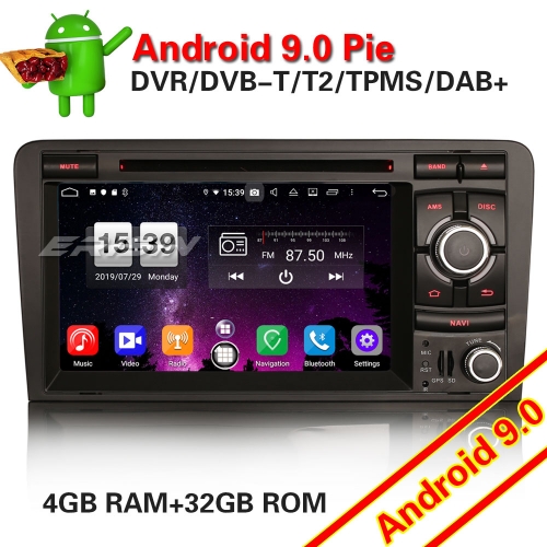 Erisin ES7737A 8-Core Android 9.0 GPS Autorradio for AUDI A3 S3 RS3 RNSE-PU DAB+ Bluetooth