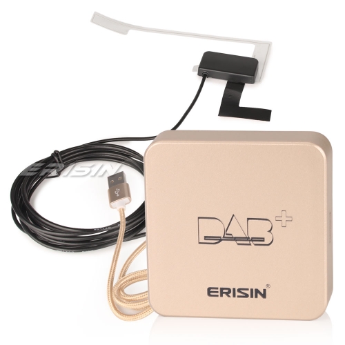Erisin ES364 DAB+ Box antena de radio digital amplificada para Android 9.0//10/11 Autoradios