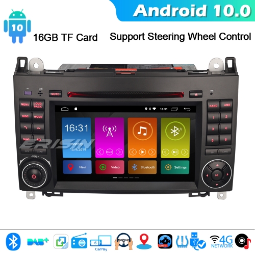 Erisin ES3072B 7" DAB Android 10.0 Car GPS Stereo Satnav CarPlay DSP for Mercedes Benz A/B Class Vito Viano Sprinter