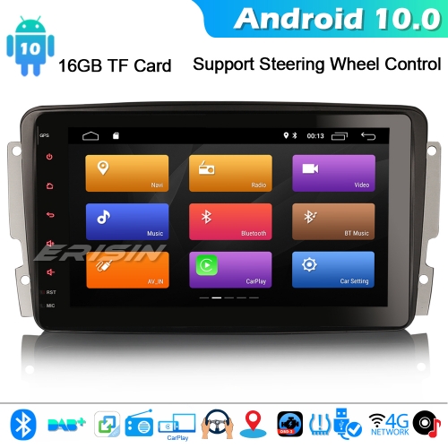 Erisin ES3089C 8" DAB+ Android 10.0 Mercedes C/CLK/G Class W209 Vito Viano Car Stereo GPS SATNAV DSP CarPlay