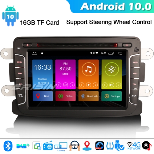 Erisin ES3029D Android 10.0 Autorradio GPS Renault Dacia Duster Logan Sandero Dokker WiFi 4G DSP CarPlay