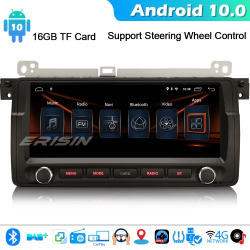 Erisin ES3006B 9" Android 10.0 Car Radio GPS Autorradio DAB+ DSP BT 4G for BMW 3 Series 325 E46 M3 Rover75 MG ZT CarPlay