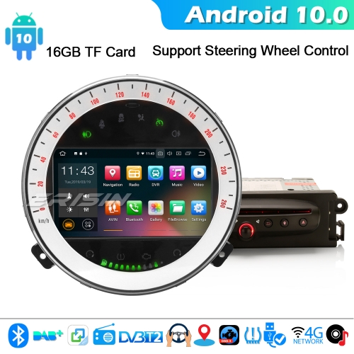 Erisin ES5108M CarPlay DAB+ Autoradio Android 10.0 WiFi BT5.0 OBD GPS Radio for BMW Mini Cooper