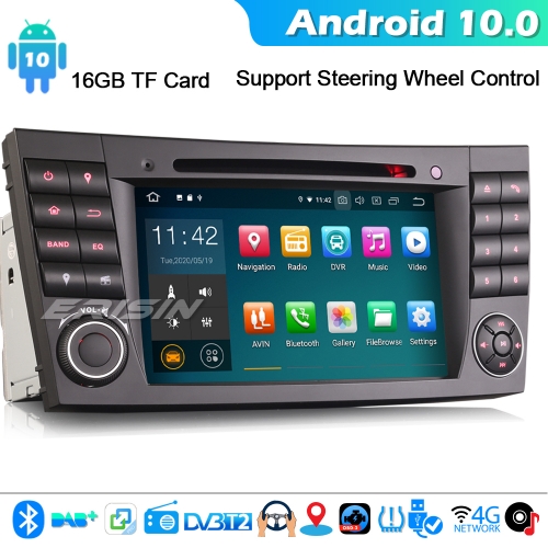 Erisin ES5180E Android 10 Car DVD Stereo Head Unit GPS Radio For Mercedes E/CLS/G W211 W219 W463 CD
