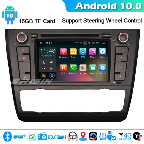 Erisin ES5140B Android 10.0 GPS SatNav Stereo For BMW 1 Series E81 Hatchback E82 Coupe E88 Convertible CarPlay CD BT SWC 4G