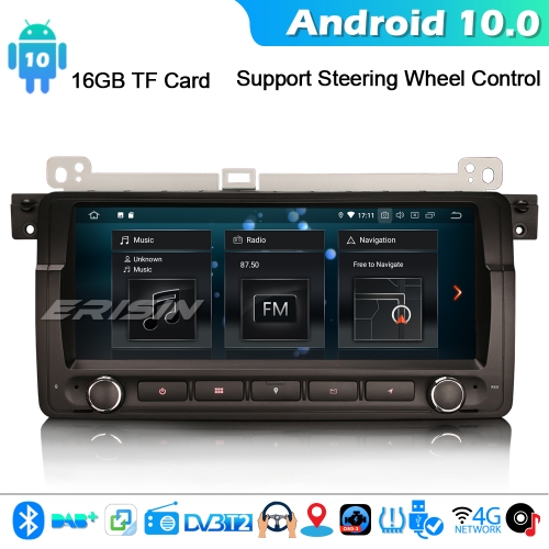 Erisin ES5146B 8.8" CarPlay Android 10 DAB+ Autorradio BMW 3 Series E46 M3 MG ZT Rover75 BT 5.0