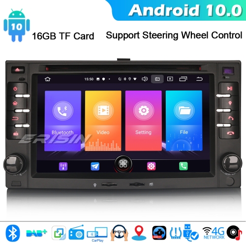 Erisin ES2732K Android 10.0 GPS Car Stereo GPS DVD for Kia Sorento Cerato Sportage DAB+ CarPlay 4G