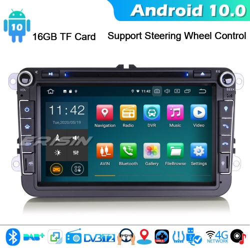 Erisin ES5115V CD Android 10.0 GPS DAB+ Autorradio For VW Passat Jetta Seat Golf Touran CarPlay