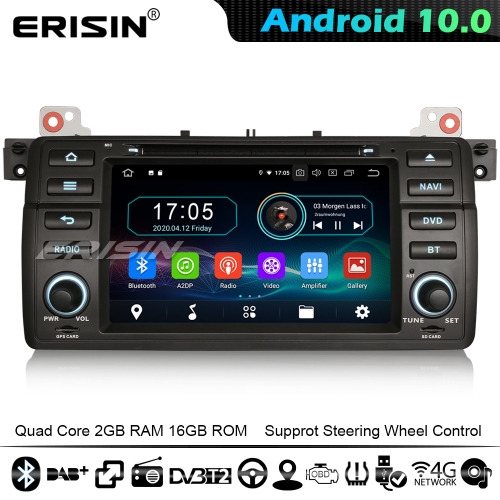 Erisin ES5946B CarPlay Android 10.0 Car GPS SatNav Head Unit BMW 3 Series E46 M3 Rover 75  MG ZT DAB+ DVD