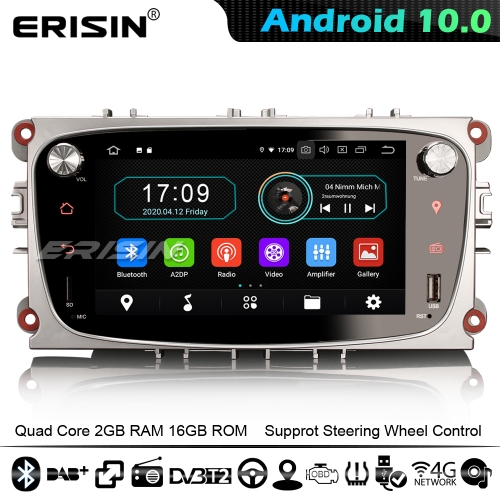 Erisin ES5909FS Android 10.0 GPS Radio Autorradio Para Ford Mondeo Focus S/C-Max Galaxy TDT 4G WiFi CarPlay