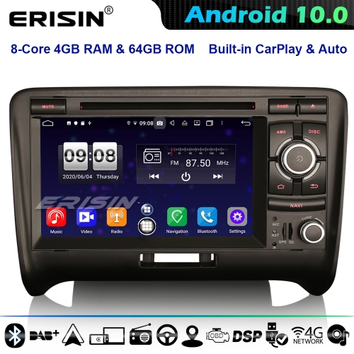 Erisin ES8739A 8-Core Android 10.0 GPS Autorradio For AUDI TT MK2 DSP CarPlay DVD TDT Bluetooth 4G WiFi