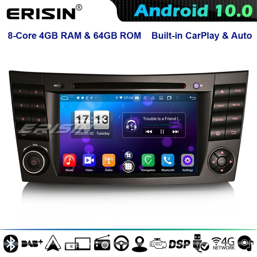 Erisin ES8710E 8-Core Android 10 Car Stereo GPS Radio For Mercedes E/CLS/G W211 W219 CarPlay DSP 4G WiFi Blueooth