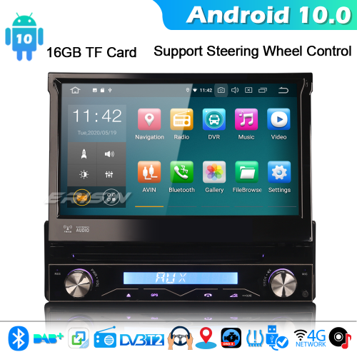 Erisin ES5188U CarPlay Android 10.0 Autoradio 1Din GPS Radio 4G Bluetooth WiFi DAB+ TDT CD USB Estéreo