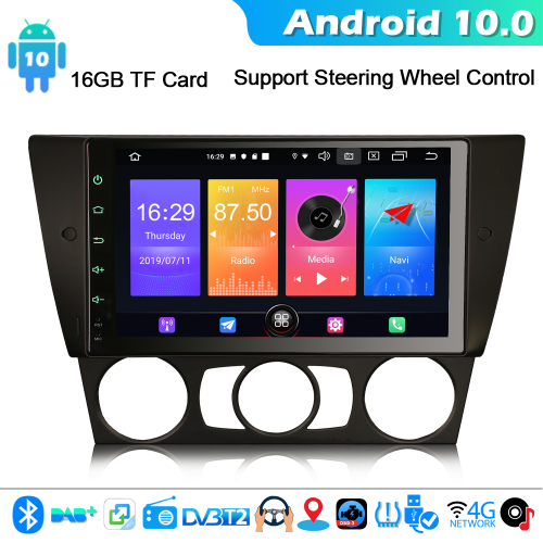 Erisin ES2730B 9" CarPlay Android 10.0 GPS Autorradio BMW 3 Series E90 E91 E92 Coupe E93 TDT 4G WiFi Bluetooth