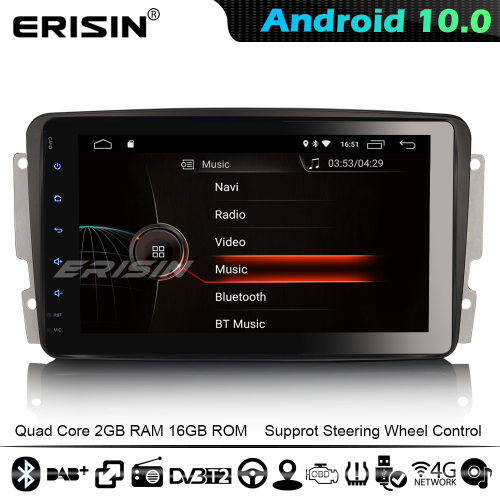 Erisin ES4289C 8" Android 10.0 GPS Autorradios Mercedes-Benz C/CLK/G Class W203 W209 Vito Viano CarPlay 4G DSP Bluetooth
