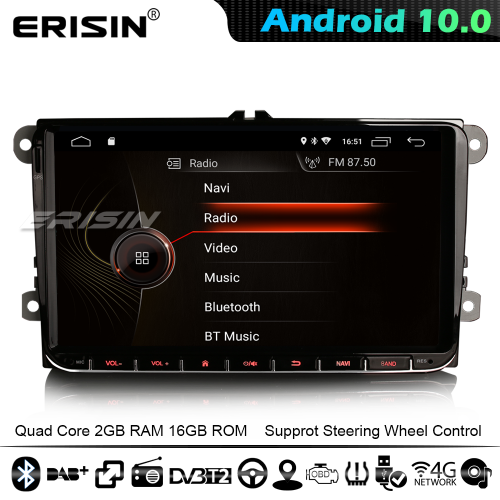 Erisin ES4291V DSP 9" Android 10 GPS Autorradio For VW Passat Jetta Seat Golf Touran T5 CarPlay 4G WiFi Bluetooth