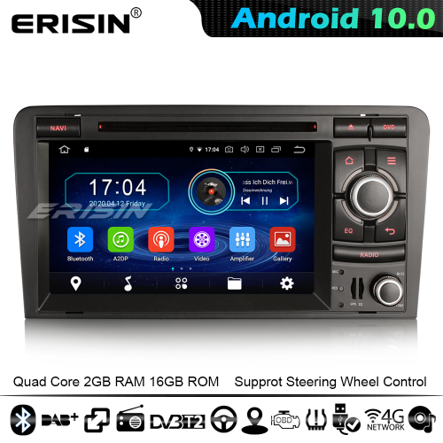 Erisin ES5973A DAB+ Android 10.0 Autoradio para Audi A3 S3 RS3 RNSE-PU WiFi DVR CarPlay 4G Bluetooth
