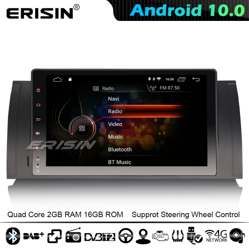 Erisin ES4293B 9" DSP Android 10.0 GPS Autorradios for BMW 5 Series E39 X5 E53 M5 CarPlay 4G WiFi Bluetooth