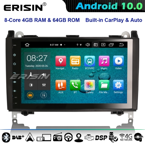 Erisin ES8101B DSP 8-Core Android 10.0 Car GPS Stereo Mercedes Benz A/B Class Vito Viano VW Crafter Sprinter CarPlay 4G WiFi Bluetooth
