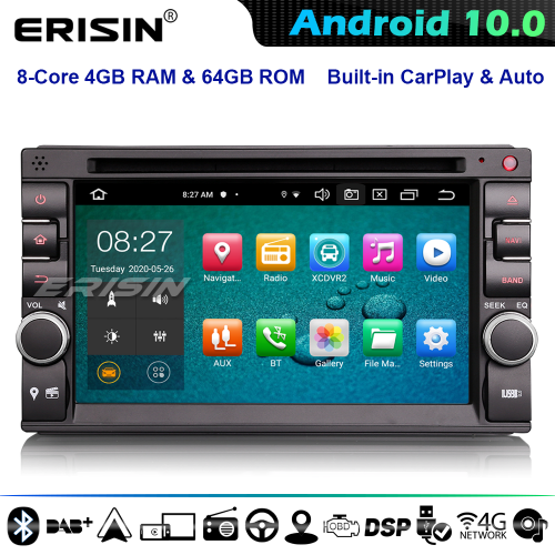 Erisin ES8136U  8-Core Android 10.0 2Din Universal Autorradio for Nissan DAB+ TDT DSP CarPlay 4G WiFi Bluetooth