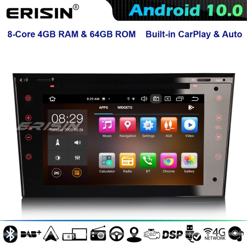 Erisin ES8173P 8-Core Android 10.0 GPS Autorradio Opel Vauxhall Vivaro Vectra Astra Zafira CarPlay DSP TDT 4G WiFi Bluetooth