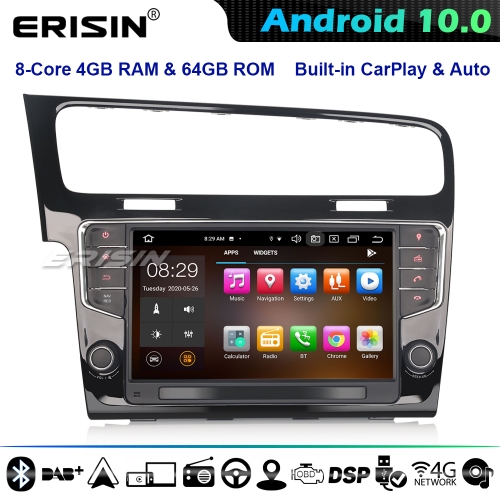 Erisin ES8111G 8-Core 9" Android 10.0 Autoradio For VW Golf 7/VII DAB+ GPS TDT CarPlay USB DSP 4G WiFi Bluetooth