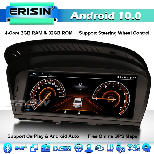 Erisin ES2660B 8.8” CarPlay Android 10 Car Stereo GPS Radio SatNav BMW 3 Series E90 E91 E92 E93 5 Series E60 E61 6 Series E63 E64 IPS