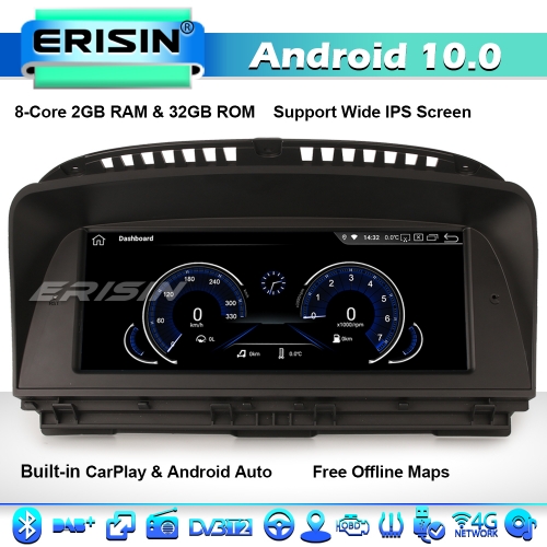 Erisin ES2865B 8-Core 8.8” IPS CarPlay Android 10.0 Car Stereo GPS Sat Nav DAB+ Radio BMW 7 Series E65/E66 (2001-2008) CCC system 4G WiFi BT