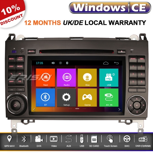 Erisin ES7200B Car DVD Stereo GPS Radio Sat Nav Head Unit for Mercedes-Benz A/B Class Sprinter Vito Viano VW Crafter Bluetooth 3G Can-bus