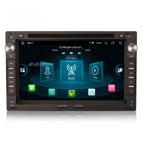 Erisin ES8909V DSP 8-Core Android 12 Autorradio para VW Polo Golf MK4 TRANSPORTER T5 SHARAN Peugeot 307 Ford DAB+