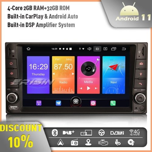 Erisin ES2712CN Android 11 Car Radio DAB+ DSP CarPlay TOYOTA COROLLA EX RAV4 VIOS VITZ HILUX 4G WiFi Bluetooth 32GB