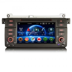 Erisin ES9146B 8-Core 8GB+128GB Android 16 Car Stereo GPS Sat Nav for BMW 3 Series E46 Rover 75 MG ZT, 7" Car DVD Player DAB+ CarPlay Bluetooth Wifi