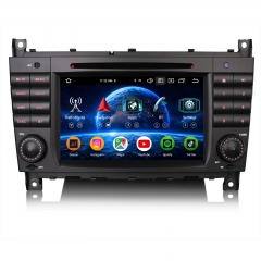 ES9169C 8-Core 8GB+128GB Android 16 Car Stereo GPS Sat Nav for Mercedes C/CLC/G Class W203 W463, 7" Car DVD Player DAB+ CarPlay Bluetooth Wifi 4G IPS
