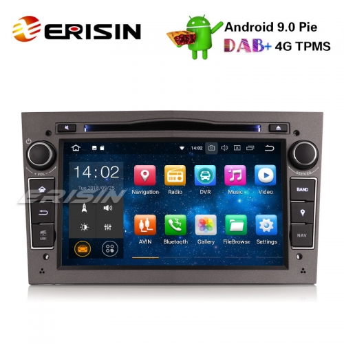 Erisin ES4860PG 7" Android 9.0 Autoradio 4G DAB + GPS DVR SWC für Opel Corsa Zafira Astra Signum Meriva