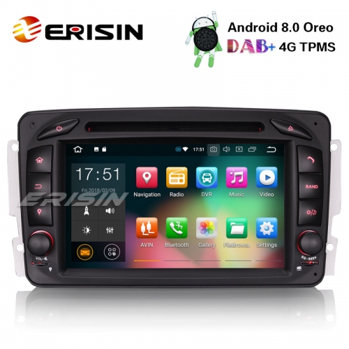 Erisin ES7863C 7" Android 8.0 Car Stereo GPS DAB+BT CD for Mercedes Benz C/CLK/G Class W203 Vito Viano
