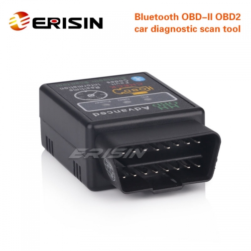 Erisin ES360 ELM327 OBD2 Diagnosegerät OBD2 Bluetooth Adapter Auto Diagnose-Scanner Tool Auto Fehlerprüfwerkzeug Diagnosewerkzeug für Android Gerät