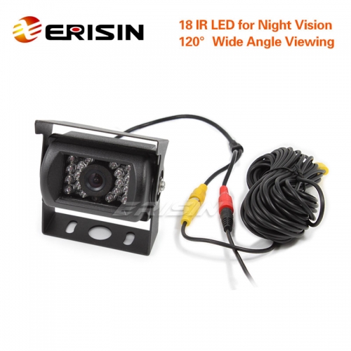 Erisin ES388-R 12V/24V Waterproof 18 LED Night Vision CCD Car/Truck Rear View Camera