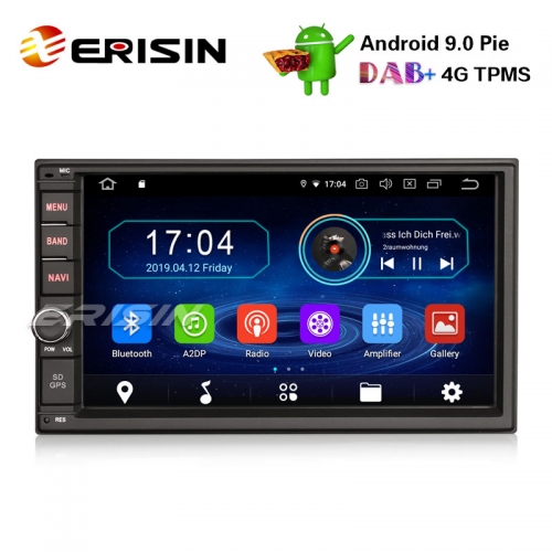 Erisin ES4970U 7" Doppel Din DAB+Android 9.0 Autoradio GPS WiFi DVB-T2 OBDII Bluetooth Navi 4G RDS