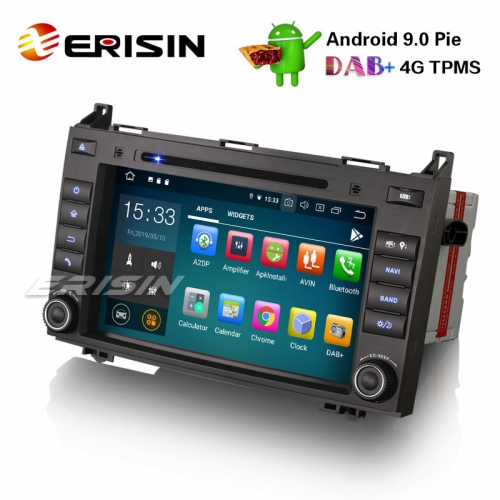 Erisin ES7921B 8" DAB + Android 9.0 Autoradio GPS CD DVR Mercedes A / B Klasse Sprinter Vito Viano