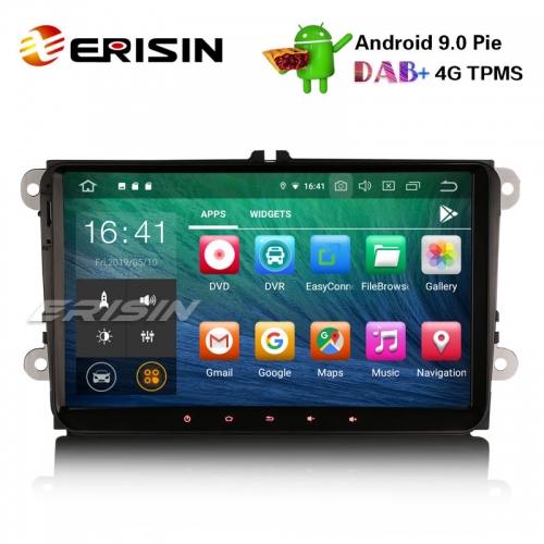 Erisin ES7918V 9" Android9.0 Auto Stereo DAB + OPS GPS 4G TPMS Für VW Passat Golf Touran Eos Jetta